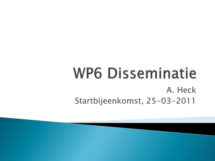 wp6 disseminatie