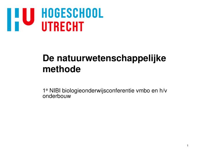 de natuurwetenschappelijke methode