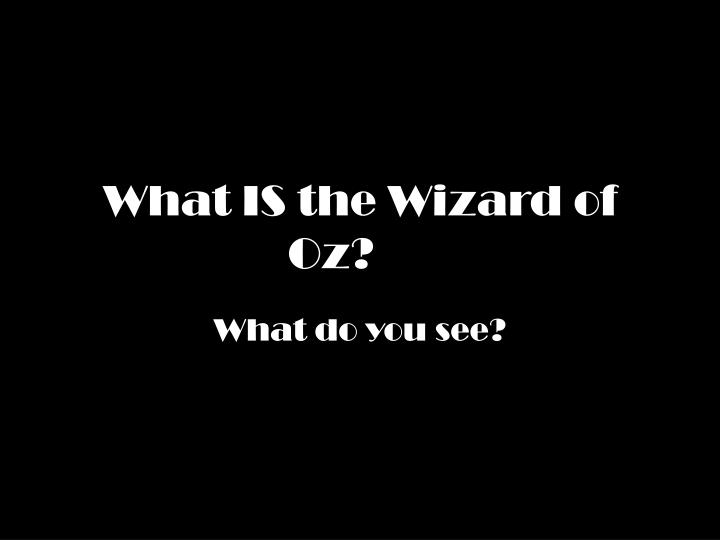 what is the wizard of oz