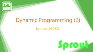 Dynamic Programming (2)