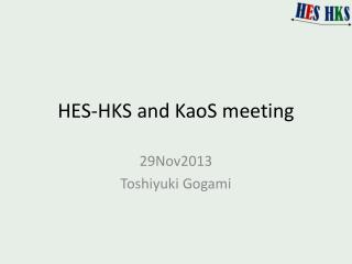 HES-HKS and KaoS meeting
