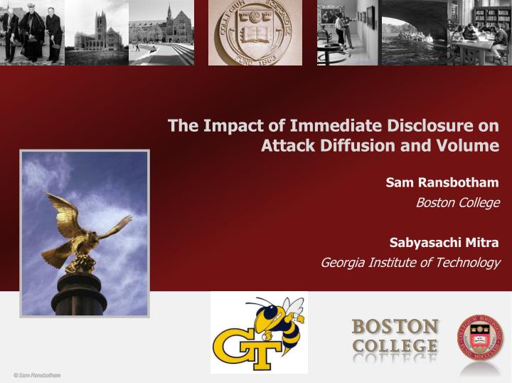 the impact of immediate disclosure on attack diffusion and volume