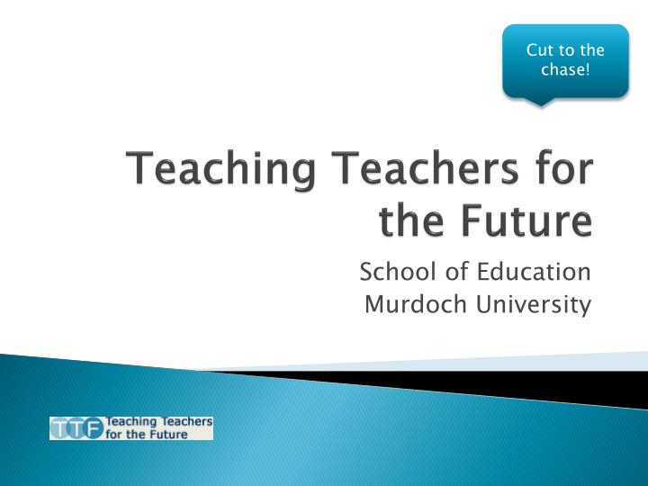 teaching teachers for the future