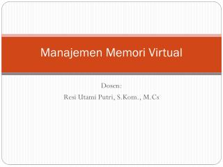 manajemen memori virtual