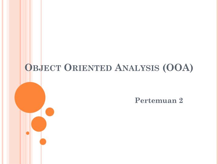 object oriented analysis ooa