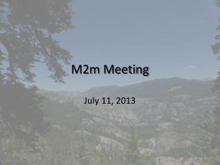 M2m Meeting