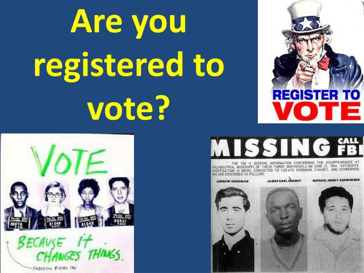 are you registered to vote