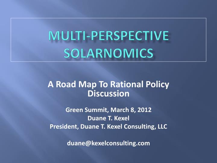 multi perspective solarnomics