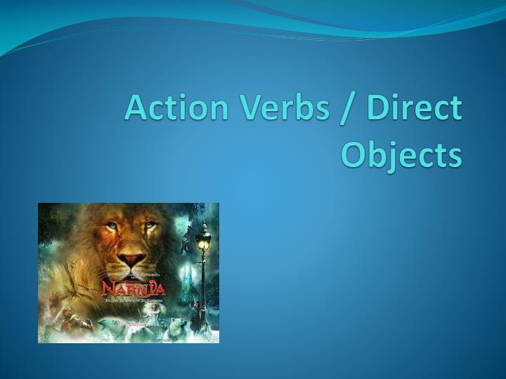 action verbs direct objects