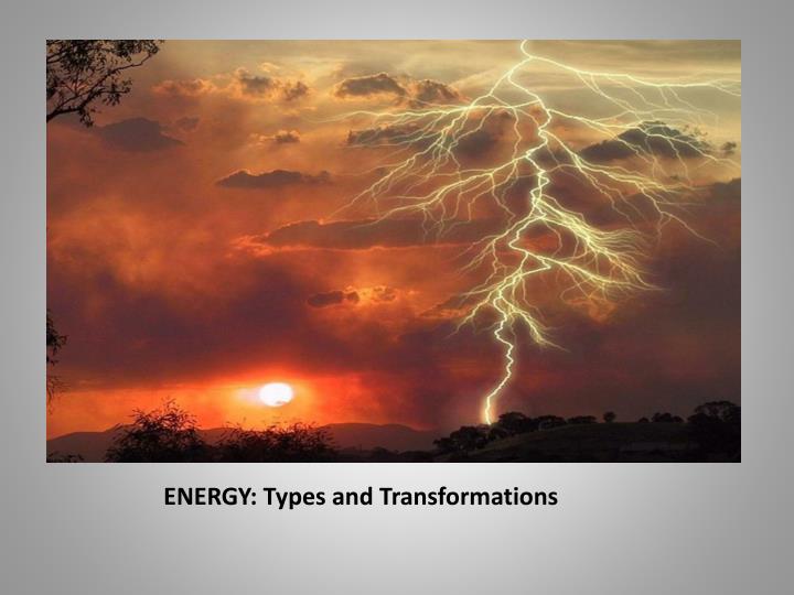 energy types and transformations