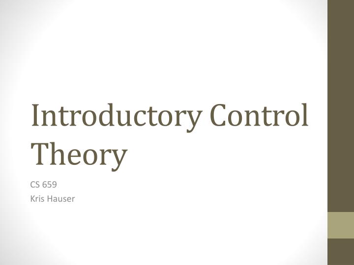 introductory control theory