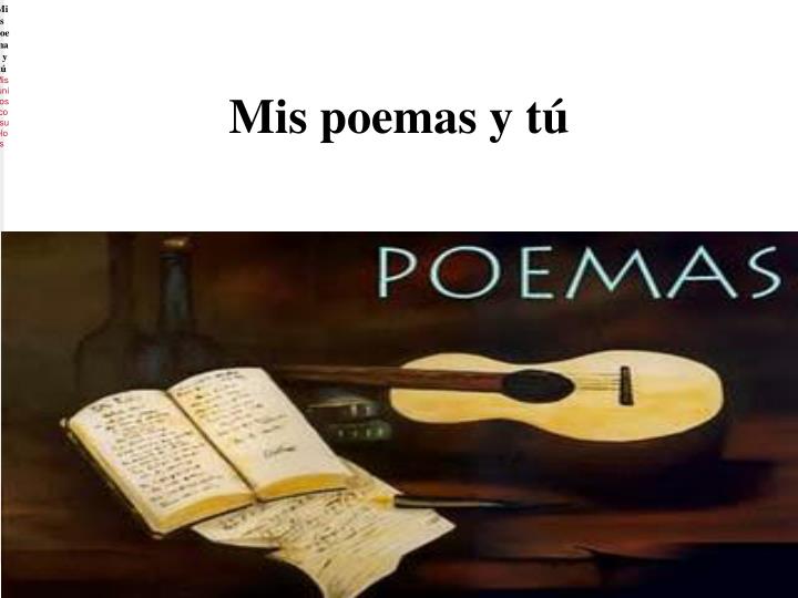 mis poemas y t