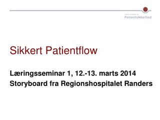 sikkert patientflow