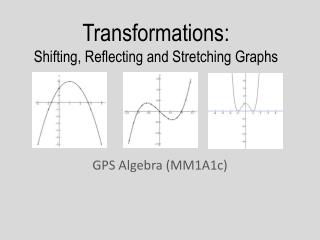 Transformations : Shifting, Reflecting and Stretching Graphs
