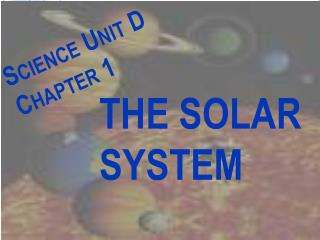 Science Unit D Chapter 1