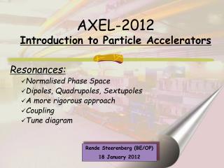 AXEL-2012 Introduction to Particle Accelerators
