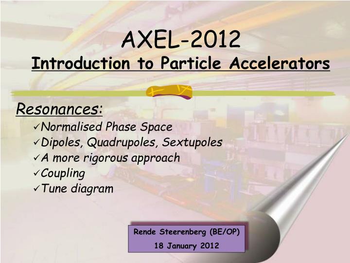 axel 2012 introduction to particle accelerators