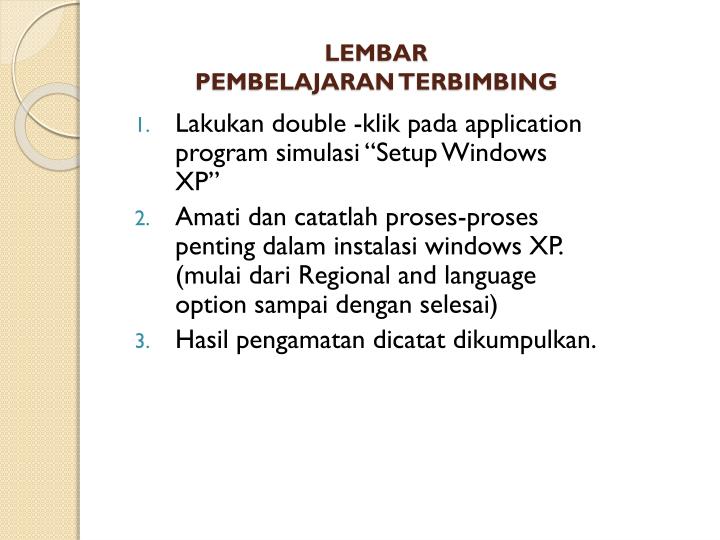 lembar pembelajaran terbimbing