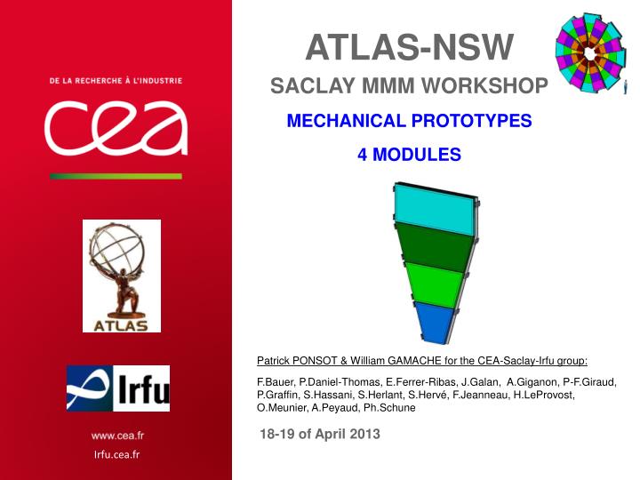 atlas nsw saclay mmm workshop mechanical prototypes 4 modules