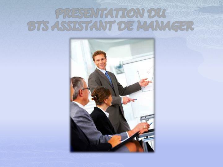 presentation du bts assistant de manager