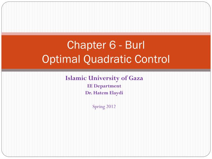 chapter 6 burl optimal quadratic control
