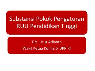 Otonomi Perluasan dan Jaminan Akses Pengembangan Tridharma secara utuh Kesetaraan