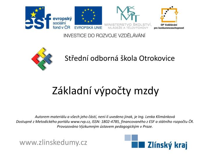 z kladn v po ty mzdy