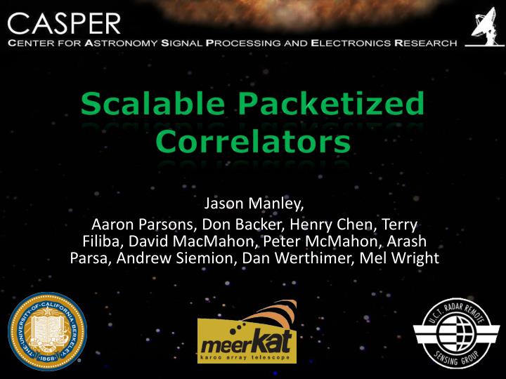 scalable packetized correlators