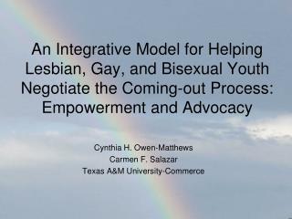 Cynthia H. Owen-Matthews Carmen F. Salazar Texas A&amp;M University-Commerce