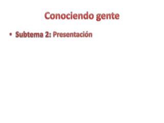 conociendo gente