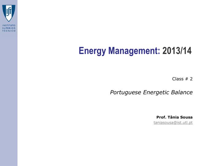 energy management 2013 14