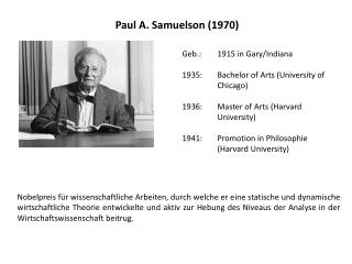 paul a samuelson 1970