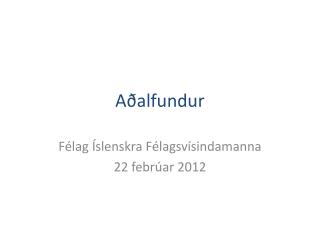 a alfundur
