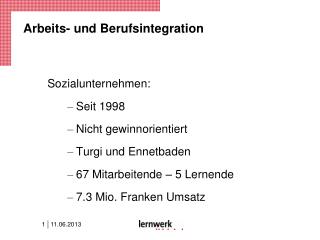 arbeits und berufsintegration
