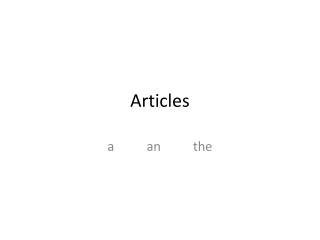 articles