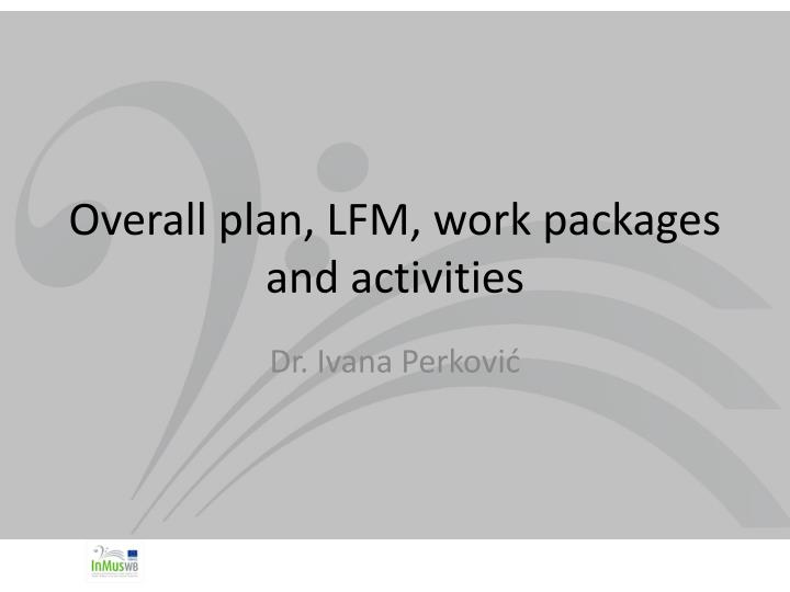 overall plan lfm work packages and activities