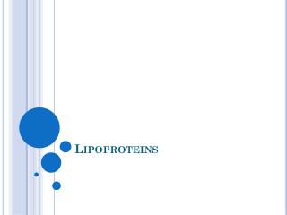 Lipoproteins