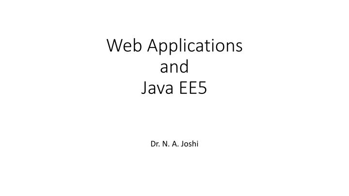 web applications and java ee5