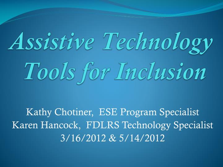 assistive technology tools for inclusion