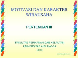 motivasi dan karakter wirausaha