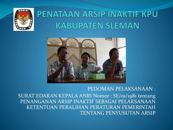 penataan arsip inaktif kpu kabupaten sleman