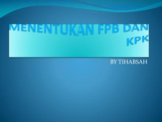menentukan fpb dan kpk