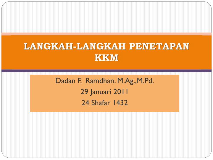 langkah langkah penetapan kkm