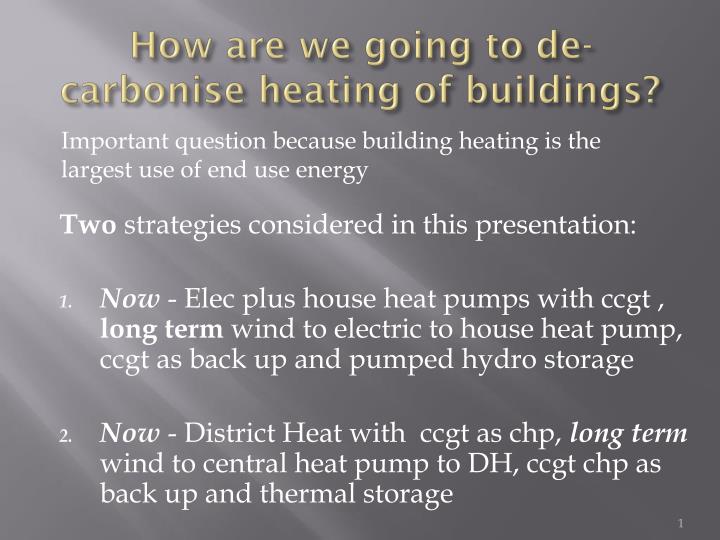 how are we going to de carbonise heating of buildings