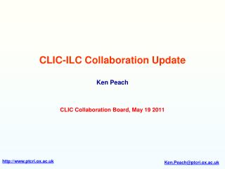 CLIC-ILC Collaboration Update