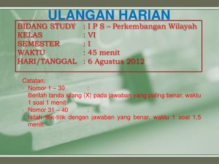 ulangan harian
