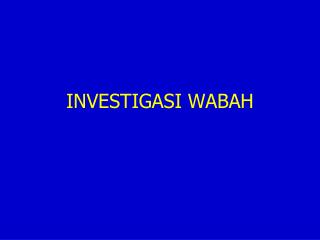 investigasi wabah