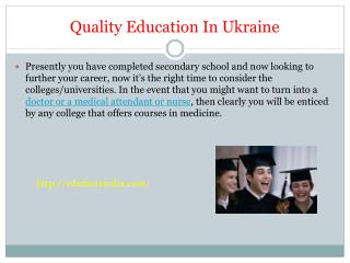 Quality Education In Ukraine