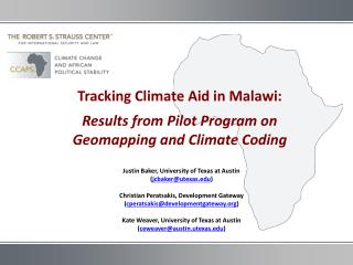 Tracking Climate Aid in Malawi: Results from Pilot Program on Geomapping and Climate Coding