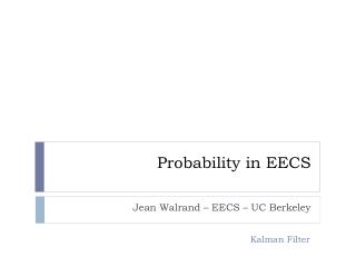 Probability in EECS